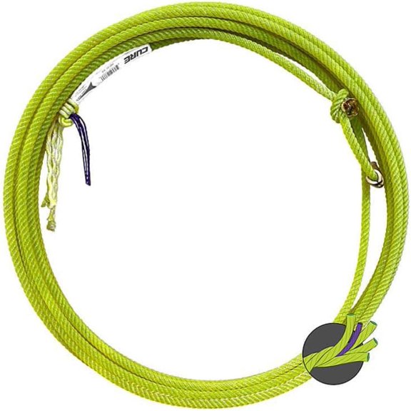 Fast Back Rope Mfg Co. Cure e 4-Strand 31ft Head Rope Chartreuse XS