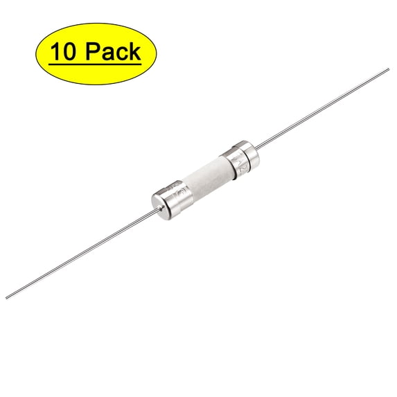 Fast Blow Fuse Wire Ceramic Fuses 5mm x 20mm 250V F5A 95mm Length, 10Pcs