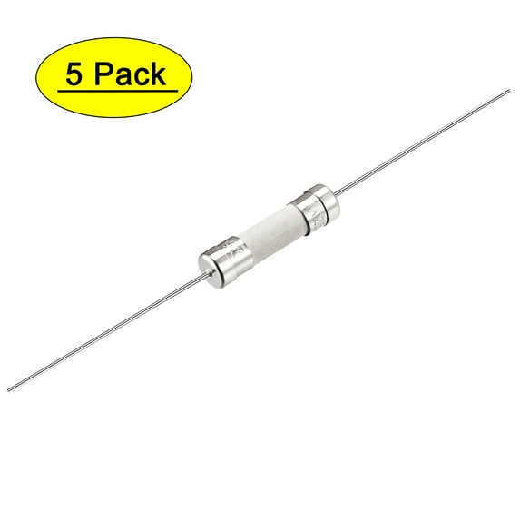 Fast Blow Fuse Wire Ceramic Fuses 5mm x 20mm 250V F5A 95mm Length, 5Pcs