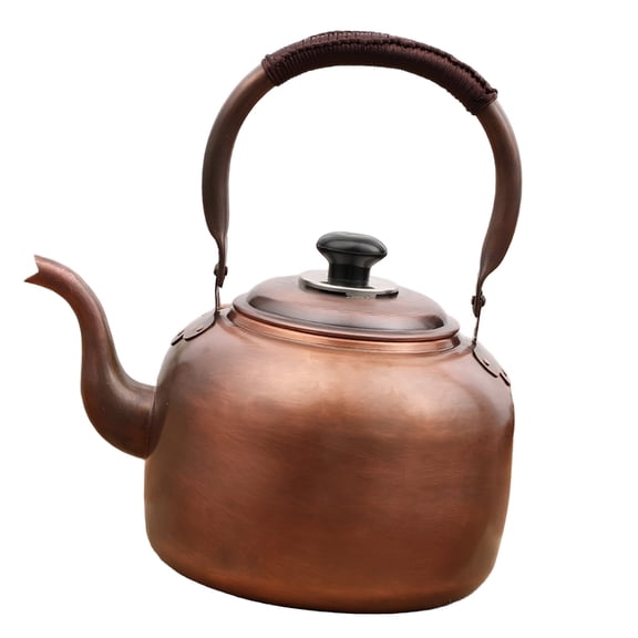 Fast Boil Copper Whistling Kettle for Induction Gas Cooktops Easy Cleaning Tea Pot with Ergonomic Handle