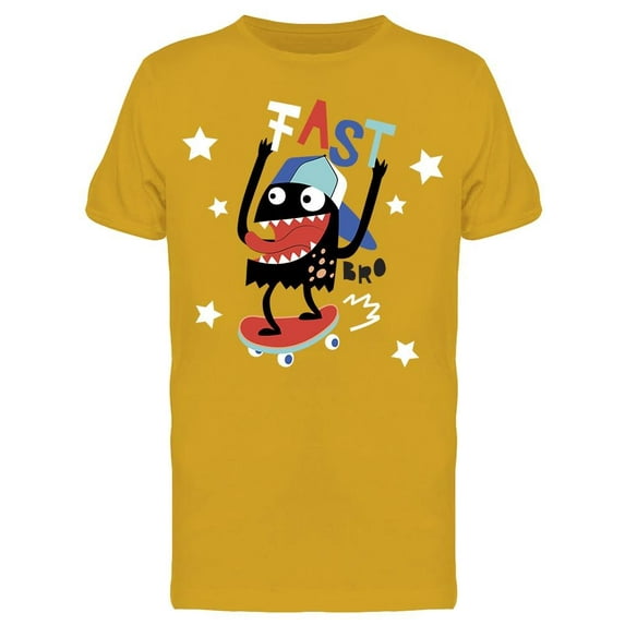 Fast Bro Cool Doodle Skating T-Shirt Men -Image by Shutterstock, Male 3X-Large