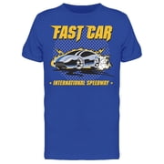 Fast Car, Int Speedway T-Shirt Men -Image by Shutterstock, Male Large