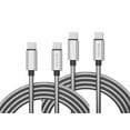 thumbnail image 1 of Fast Charge 3ft and 6ft Long Metal PD USB-C Cables for TCL 50 Pro NxtPaper/50 NxtPaper - TYPE-C to TYPE-C Cord Power Wire USB-C to USB-C Data Sync High Speed for TCL 50 Pro NxtPaper/50 NxtPaper, 1 of 6