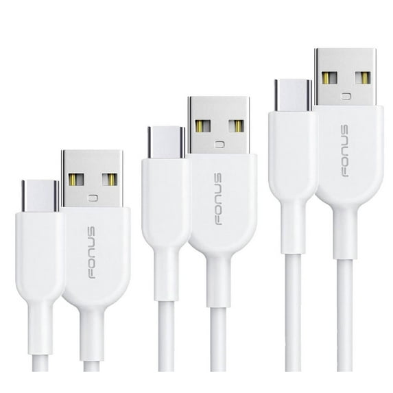 Fast Charge 3ft, 6ft and 10ft Long USB-C Cable for Samsung Galaxy A15/A14 5G Phones - TYPE-C Cord Power Wire Sync High Speed for Galaxy A15/A14 5G