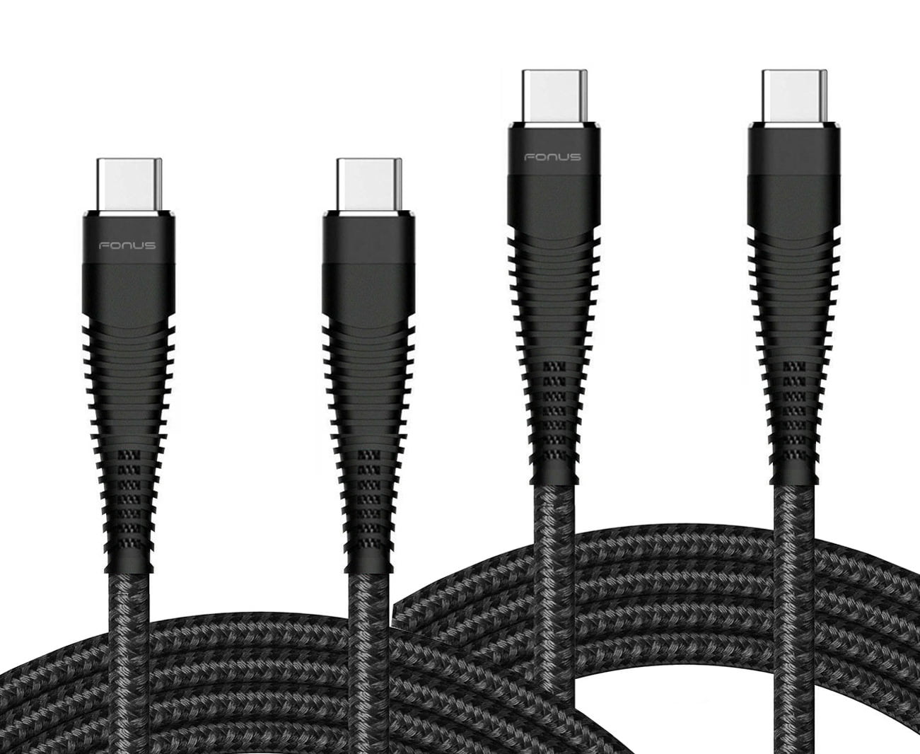 Fast Charge 6ft and 10ft Long PD USB-C Cables for Cricket Vision Plus/Innovate E 5G - TYPE-C to TYPE-C Cord Power Wire Data Sync High Speed