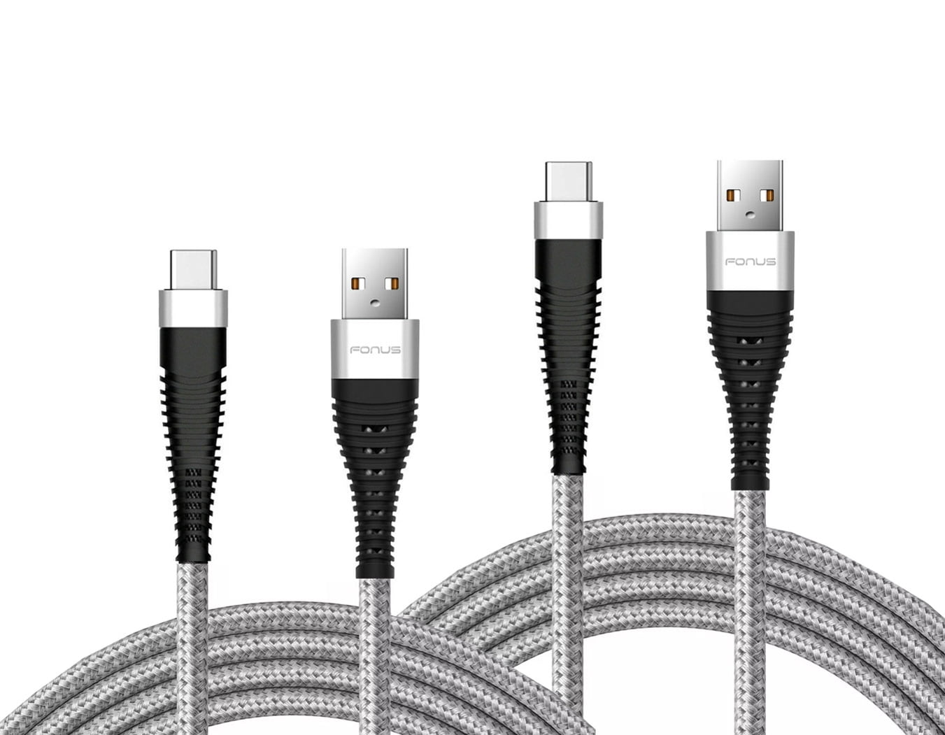 Fast Charge 6ft and 10ft Long USB-C Cables for Motorola Razr (2023), Edge (2023) - TYPE-C Cord Power Wire Data Sync Braided High Speed