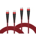 thumbnail image 1 of Fast Charge 6ft and 10ft Long USB-C Cables for Samsung Galaxy A15/A14 5G Phones - TYPE-C Cord Power Wire Data Sync Red Braided for Galaxy A15/A14 5G, 1 of 6
