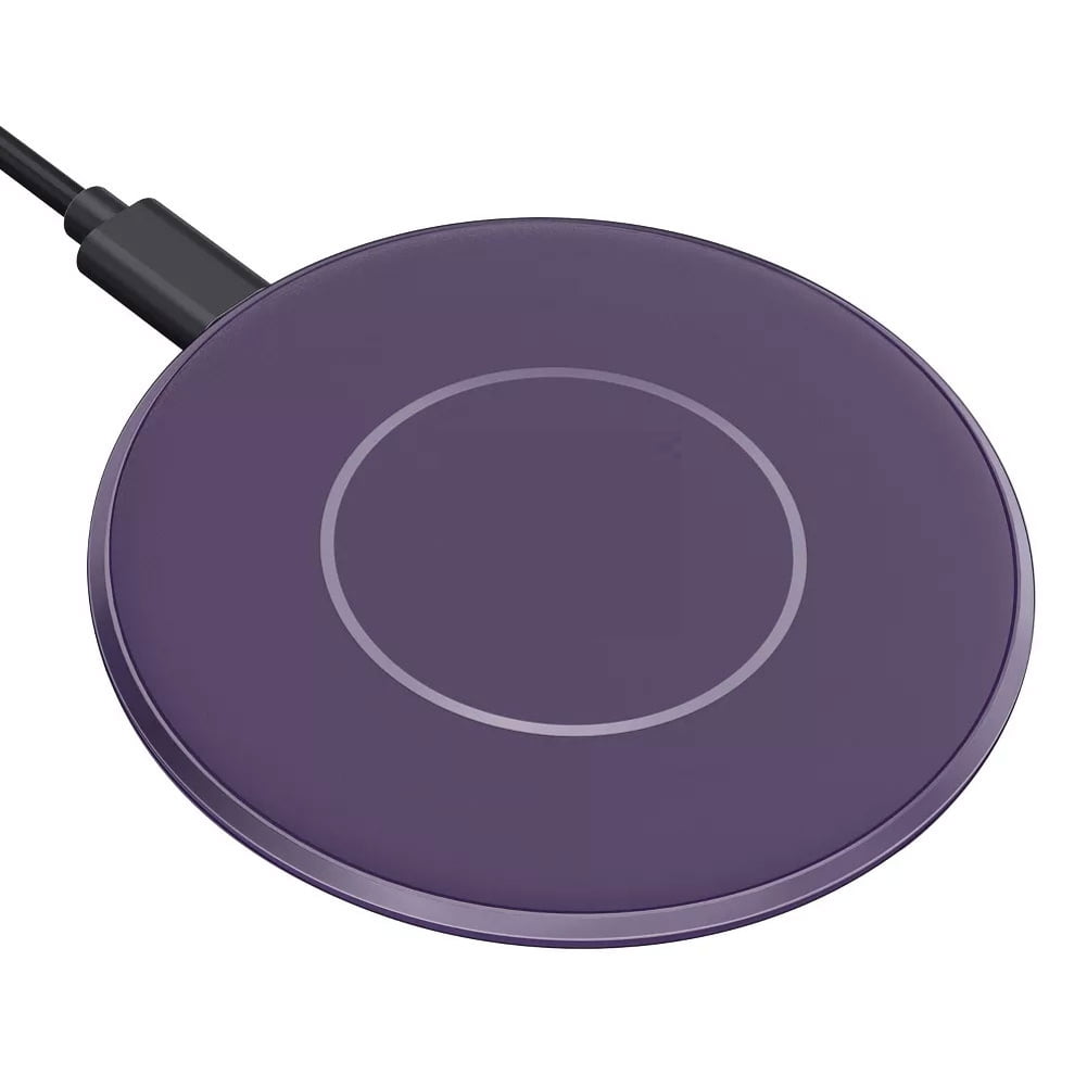Fast Charge Purple 15W Wireless Charger for iPhone 16/Pro/Max/Plus - Charging Pad Slim Quick Charge for iPhone 16/Pro/Max/Plus