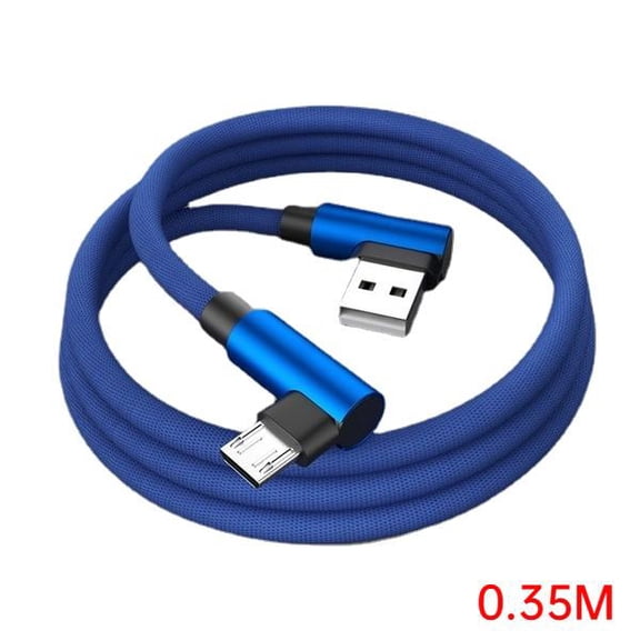 Fast Charge with 90 Degree Connector Tangle-Free Micro USB Type C Phone Cable