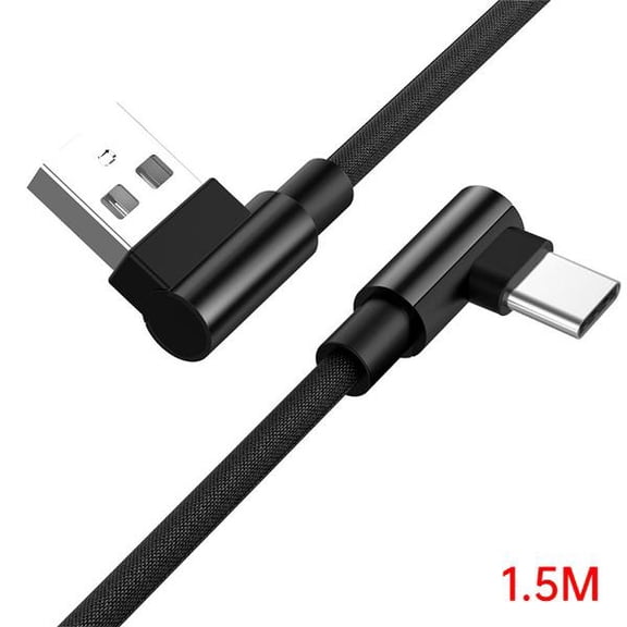 Fast Charge with 90 Degree Connector Tangle-Free Micro USB Type C Phone Cable