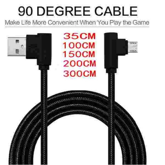 Fast Charge with 90 Degree Connector Tangle-Free Micro USB Type C Phone Cable
