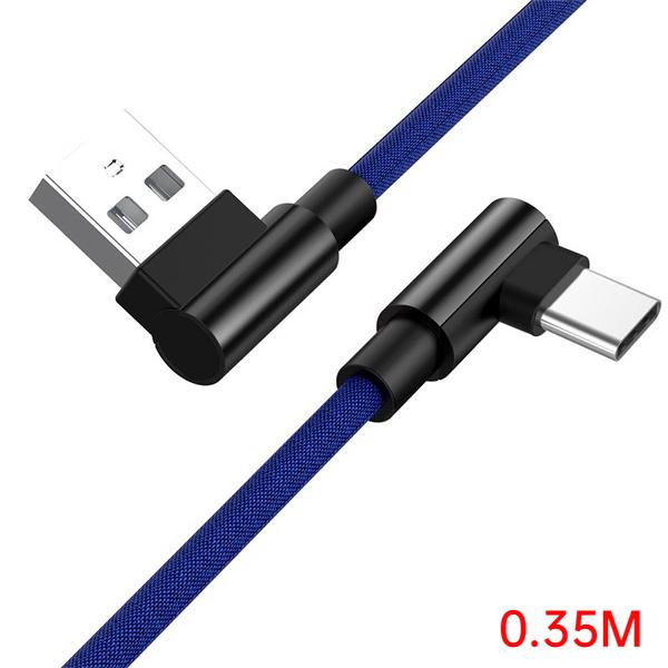 Fast Charge with 90 Degree Connector Tangle-Free Micro USB Type C Phone Cable