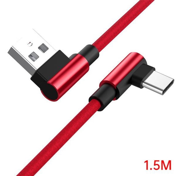 Fast Charge with 90 Degree Connector Tangle-Free Micro USB Type C Phone Cable