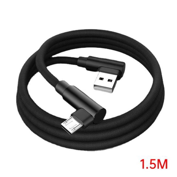 Fast Charge with 90 Degree Connector Tangle-Free Micro USB Type C Phone Cable