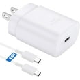 thumbnail image 1 of Fast Charger 25W USB C Super Fast Charging with 6.6FT Type C Charger Cable Cord for BLU G91 Pro Super Fast Charging 25W PD Charger Kit - White, 1 of 5