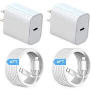 i Phone 14 13 12 11 Charger Fast Charging 2Pack 20W PD USB C Wall Charger 6FT Cable Fasting Phone Block Adapter Compatible with iPhone 14 Pro/13 Pro/12/12 Pro Max/11 Pro Max Case