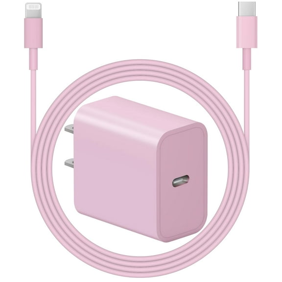 Fast Charger [Apple MFi Certified] 20W PD Type C Power Wall Charger with 6FT Charging Cable Compatible iPhone