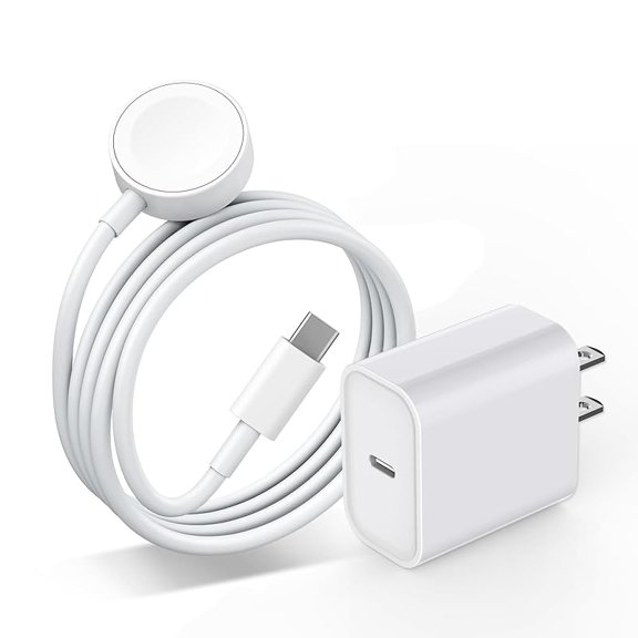 Fast Charger for Apple Watch Charger, USB C 20W iPhone Watch Charger Plug Adapter & Long 6.6FT iWatch Portable Wireless Fast Charging Cable Cord Compatible with Apple Watch Series 9/8/7/SE/6/5/4/3/2/1