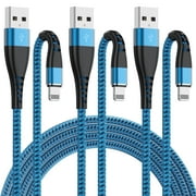 Fast Charger Cable 6ft 3 Pack for iPhone Cable Compatible iPhone 14/13/12/11/X/8/8 Plus/7/7 Plus/SE/Mini/Air
