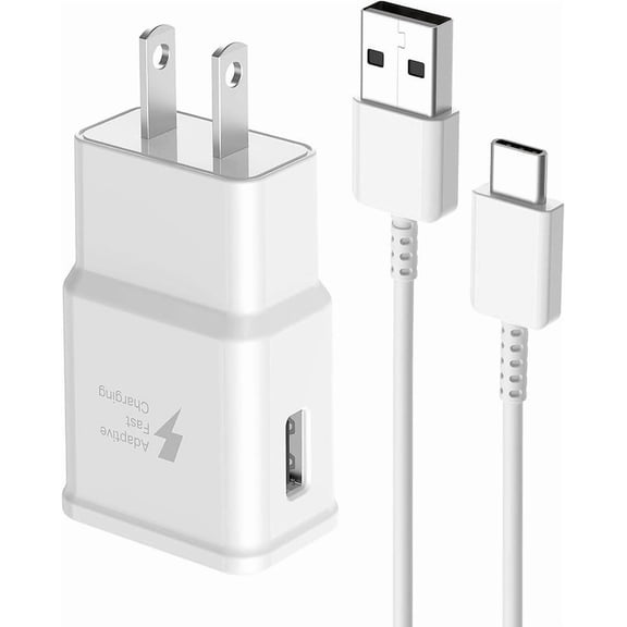 for Samsung Fast Charging Cord 4FT Type C Charger USB Wall Charger Block Samsung Fast Charger for Galaxy S9 S10 S10+ S20 S21 S22 S23 S24 S25 Plus/Ultra/FE,A55/A54/A56/A16/A15/A14/A25/A35,Note 20/10/9