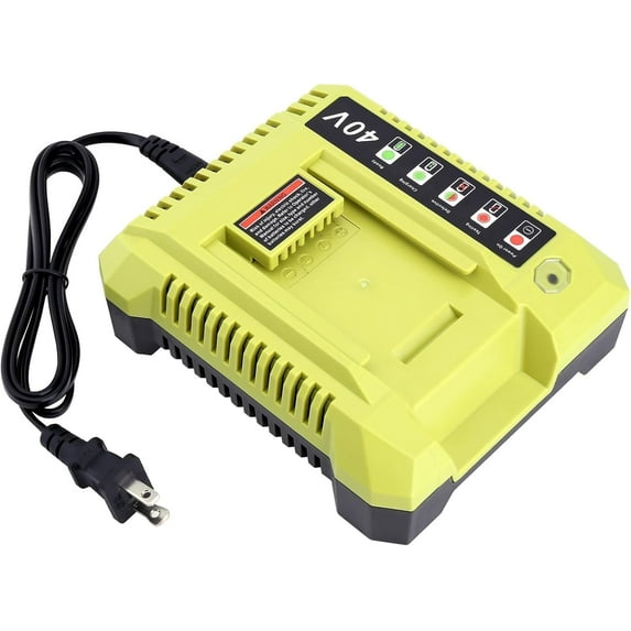 Fast Charger Replacement for Ryobi 40V Battery Charger, OP401 Charger Compatible with Ryobi 40V Lithium Battery OP4040 OP4050 OP4050A OP40601 OP4026 OP4015 OP4030