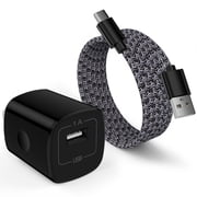 Fast Charger USB Wall Charger Type C Charger with 6FT Type C Cable Fast Charging Android Charger, USB C Charging Cable USB Cables for Samsung Galaxy, Android, Black