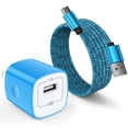 thumbnail image 1 of Charger Block USB Wall Charger Type C Charger with 6FT Type C Cable Fast Charging Cable Android Charger, USB C Charging Cable USB Cables for Samsung Galaxy, Android, Blue, 1 of 8