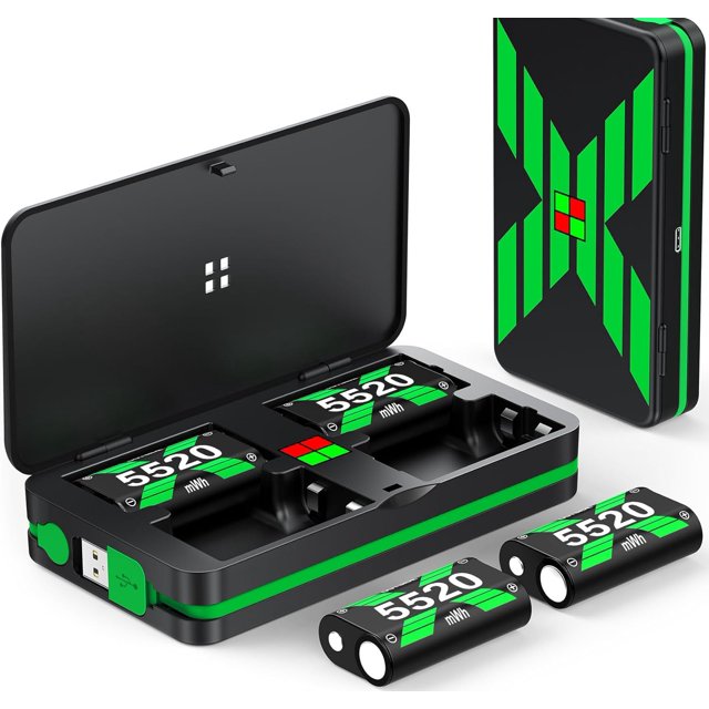 Fast Charging Battery Pack for Xbox Controllers, 4x6240mWh(2600mAh