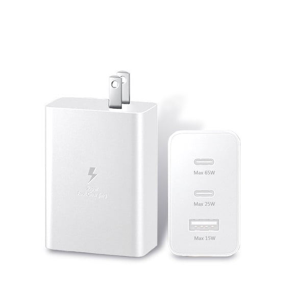 Fast Charging Block Plug Dual Usb C Adapter 2 Pack Cell Phone Adapter Charger Usb C Wall Charger 65-Watt White