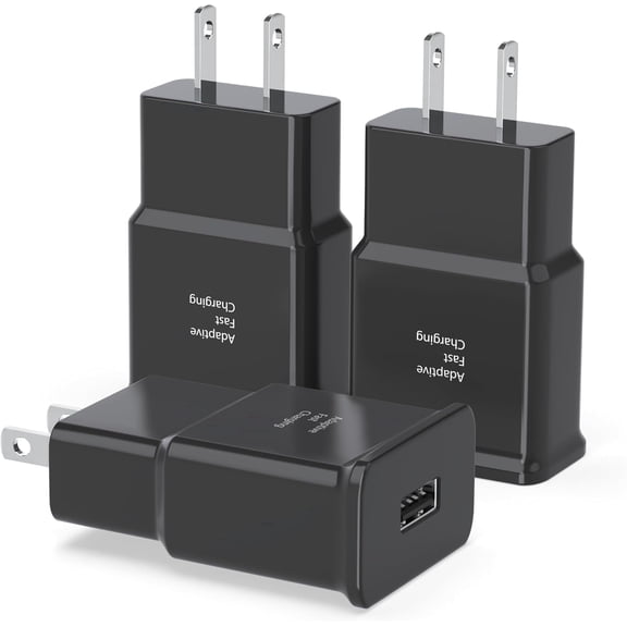 Fast Charging Block for Samsung Android USB Wall Charger Plug Adapter for Samsung Galaxy S24/ S23 S22/ S21/ S20/ S10/ S10e/ S9 Plus/ S8 / Note 10/ Note 9/ Note 8/ LG G5 G6 G7 3Pack