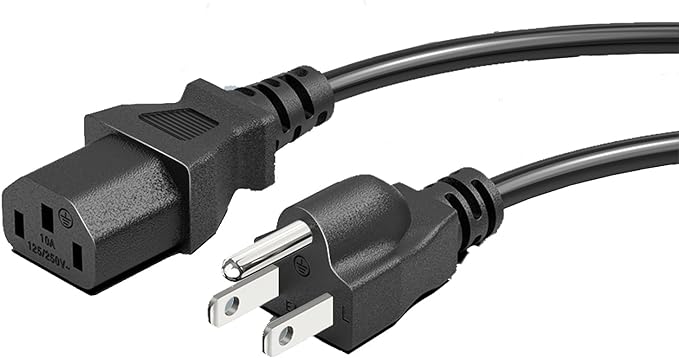 Fast Charging Cable Compatible with Bluetti EB3A, Jackery Explorer 2000, Ecoflow Delta, Portable Power Station Power Cord Universal AC Cable