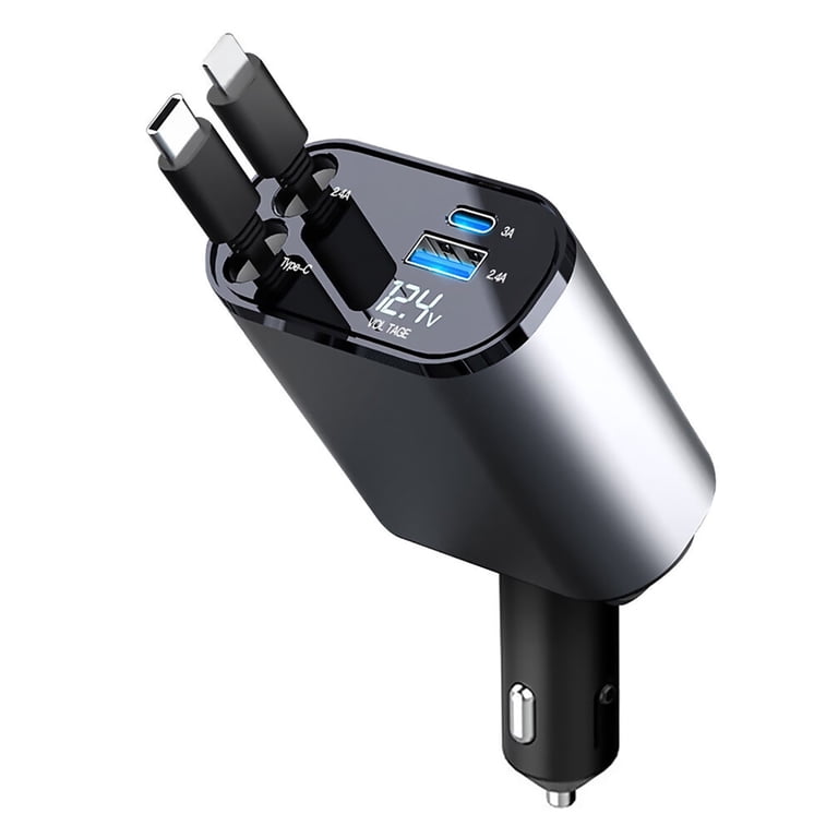 cigarette lighter charger slow Fast Charging Car Charger with Dual USB Ports 100w, Flexible Contraction, Adjustable Angle, for Multiple Devices
