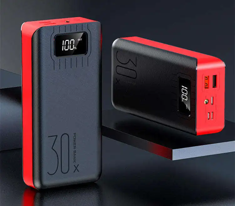 Fast Charging High Capacity Digital Mobile Power Bank 30000mAh High Performance Smart Chipand, Digital Display, External Flashlight Portable Power Bank for Smart Phones and Other Mobile Devices