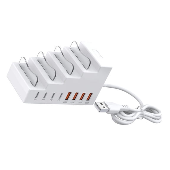 Fast Charging Hub 4 Ports And Intelligent Power Distribution For Multiple Electronic Gadgets