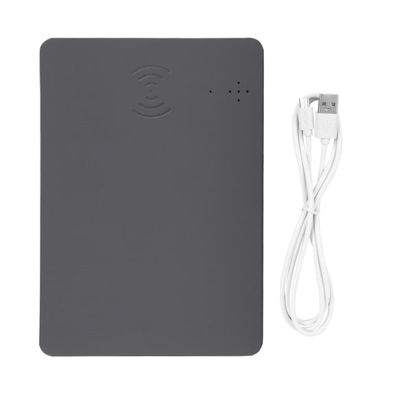 Fast Charging Leather Mouse Pad with Multi-Functionality Grey Qi Wireless Charger