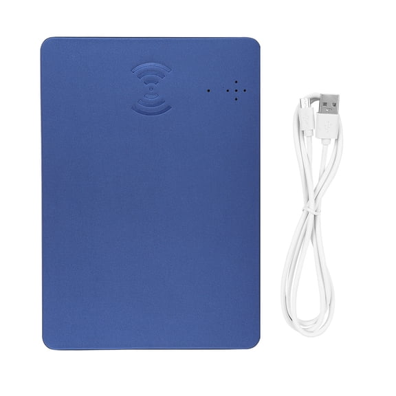 Fast Charging Mouse Pad with Multi-Functionality Blue Imitation Leather Qi Wireless Charger