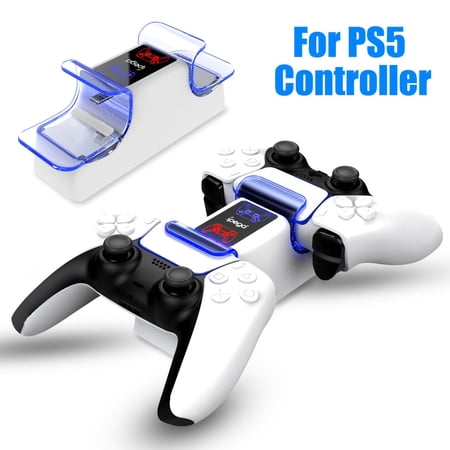 Fast Charging Station Fit for PS5 Controller, EEEkit Dual Controller Charging Dock for PS5, Accessories for PS5 Game