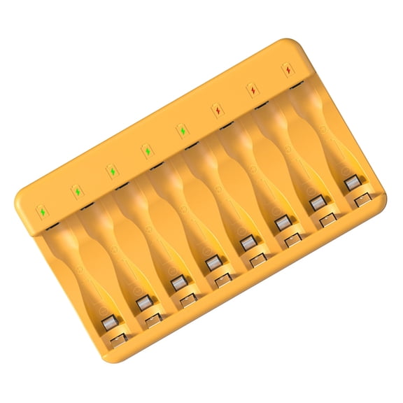 Fast Charging Type C Battery Charger 8 Slots For 1.2V Batteries Batteries With LED Indicator