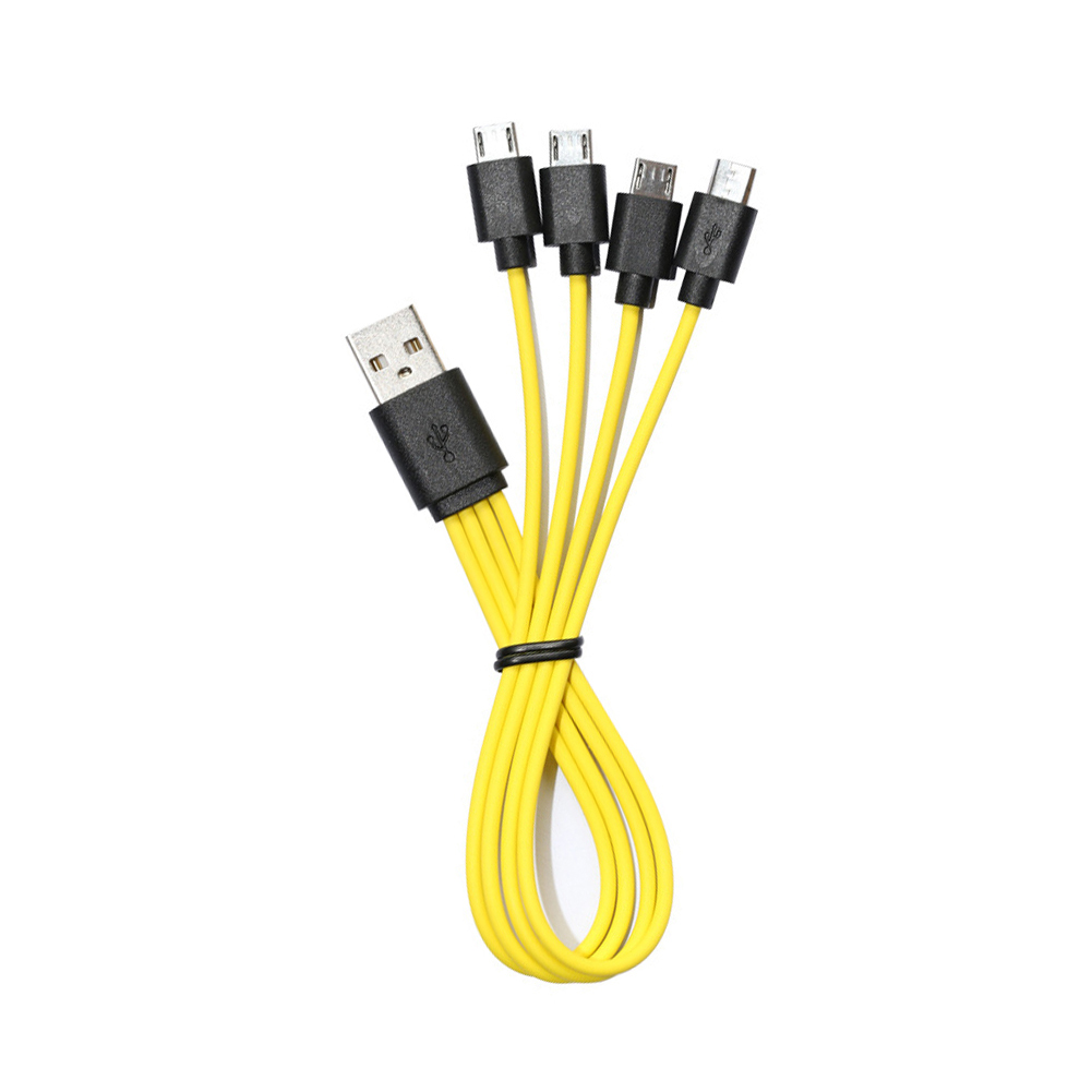 Fast Charging USB 2.0 To Micro USB 1 To 4 Micro USB Charge Cable 5V 2A