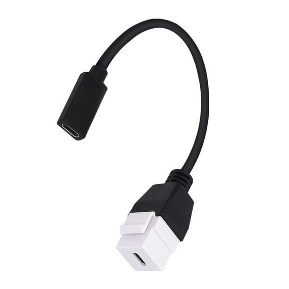 Fast Charging USB 3.1 Type C Keystone Extension Cable for Wall Plug Connectors