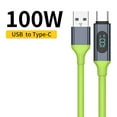 thumbnail image 1 of Fast Charging and Data Transfer USB-C Cable with LED Display, 1.5M, Matcha Green, for Phones, 1 of 8