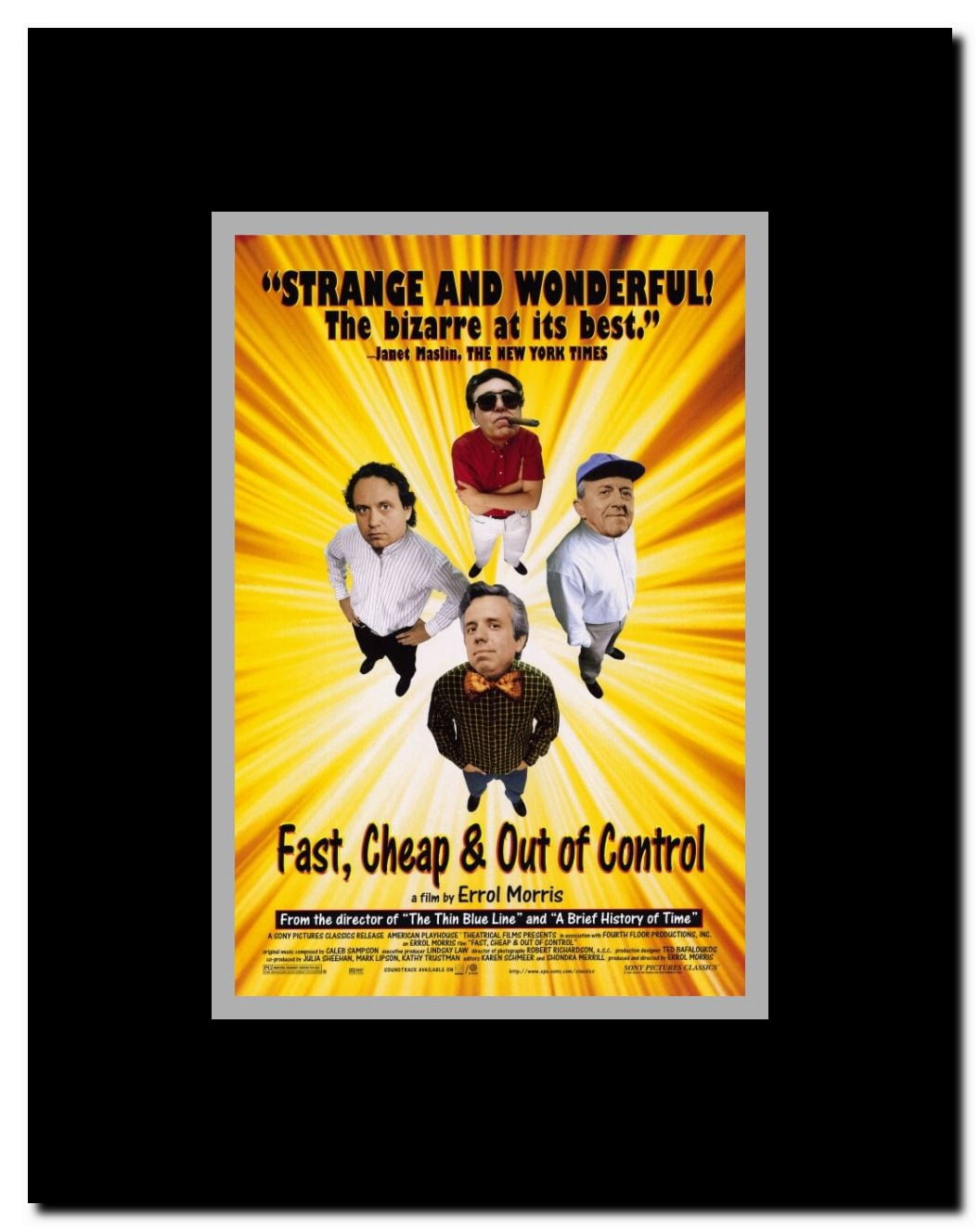 Fast Cheap & Out of Control Framed Movie Poster