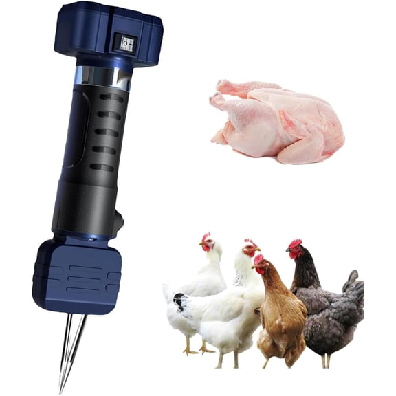 Fast Clean Chicken Plucker, Handheld Electric Poultry Plucker Machine With 2 Cone Heads & Adjustable Gap, 200W 16000RPM For Efficient Backyard Chicken, Duck Plucking