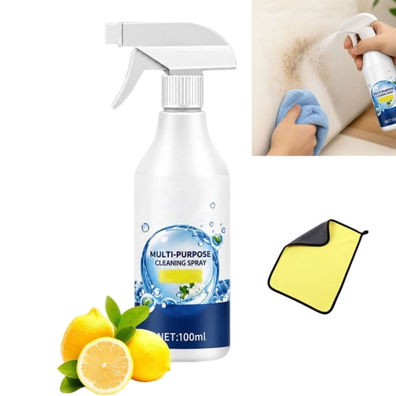 Fast Clean Multi Surface Spray, Heavy-Duty All Purpose Cleaner Spray, Multi Surface House Kitchen Grease Cleaning (1PCS)