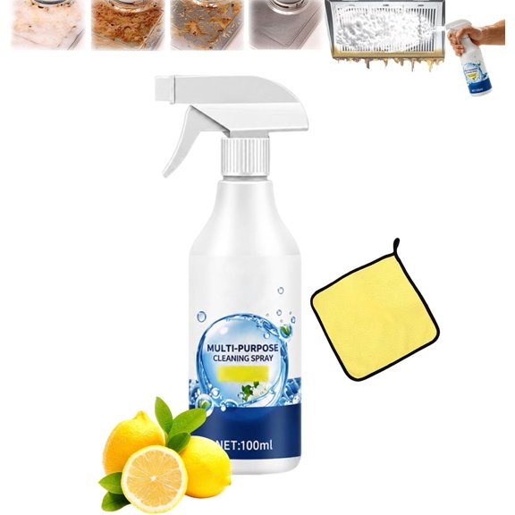 Fast Clean Multi Surface Spray, Heavy-Duty All Purpose Cleaner Spray, Multi Surface House&Kitchen Grease Cleaning (1PC)