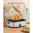 thumbnail image 1 of Fast-Cook Electric Roasting Pan 20QT - 150-450°F Adjustable Thermostat, Self-Basting Lid for Juicy Turkey, Fits 24lb Bird with Defrost/Warm Modes, 1 of 11