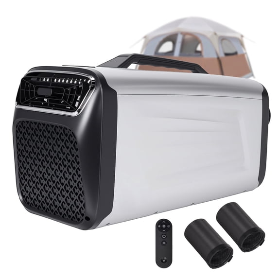 Fast Cooling Portable Camping Air Conditioner, 5200 BTU Outdoor AC for Van and Car Cooling, 400W Quiet Operation, Gray