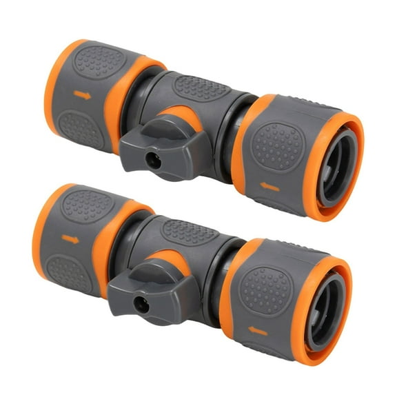 Fast Coupling Water Connector ABS Materials Double Direction Flows Valves Suitable for Hose Sprayed Guns Gardening 2pcs