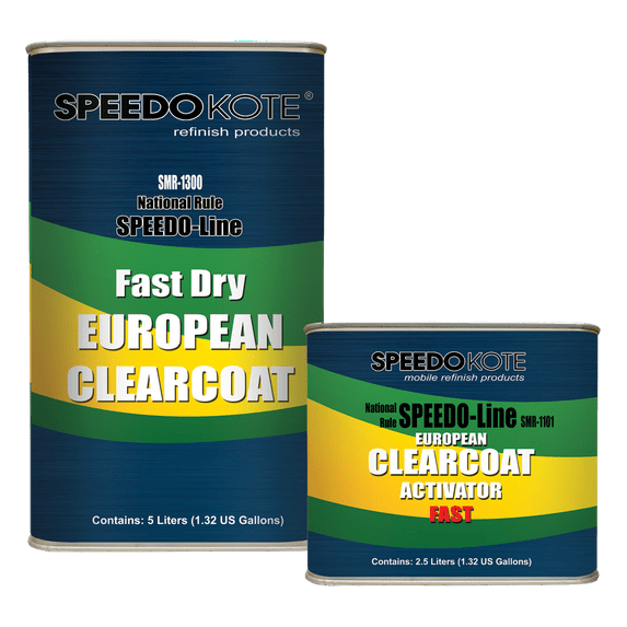Fast Cure European Clear Coat, SMR-1300/1101 7.5 Liter Euro Clearcoat w/Cool Act