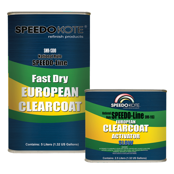 Fast Cure European Clear Coat, SMR-1300/1103 7.5 Liter Euro Clearcoat w/Hot Act.